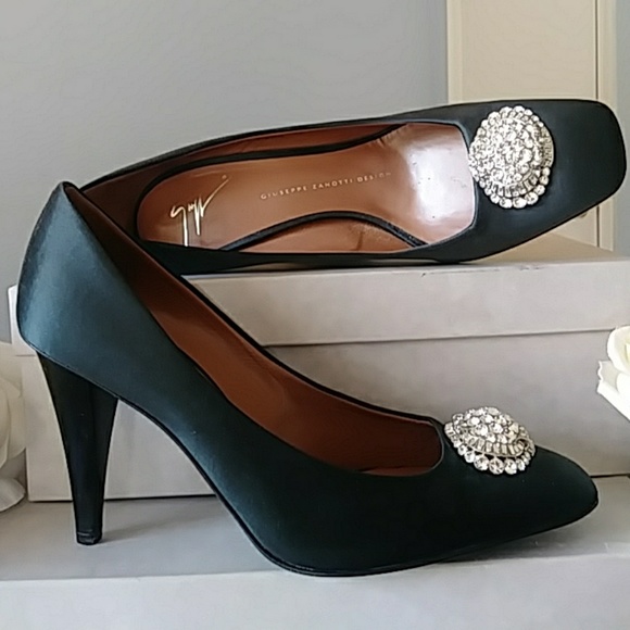 Giuseppe Zanotti Shoes - Giuseppe Zanotti Satin Crystal Pumps- Gently Used!